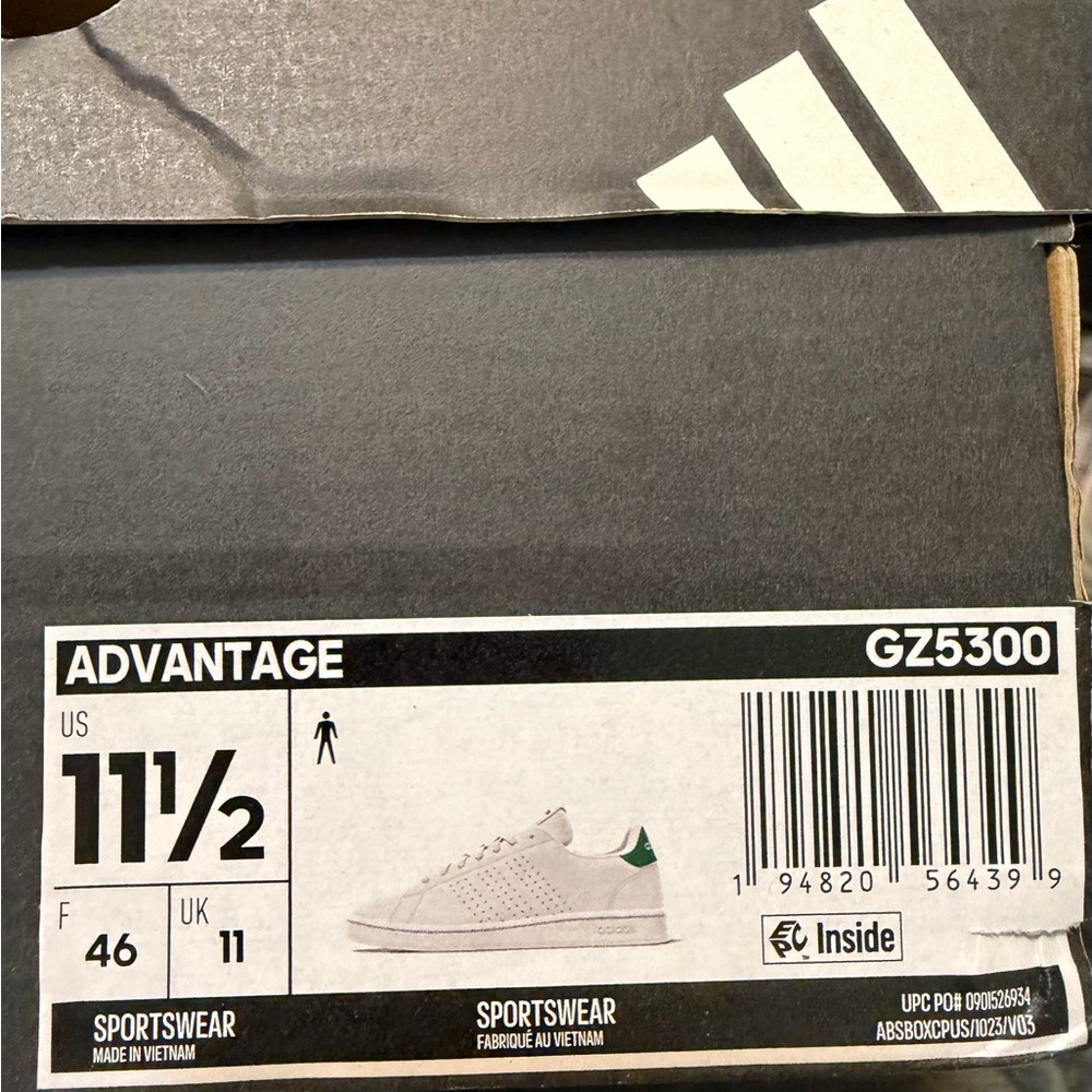 Adidas Advantage - Classic White with Green Detail - Picture 12 of 12